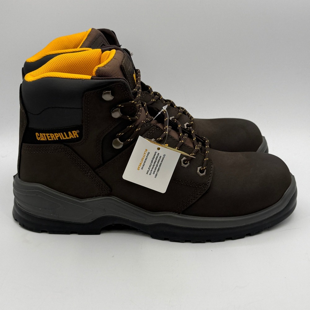 Caterpillar Striver Shoes Men Size 13 Brown Yellow Work P51088